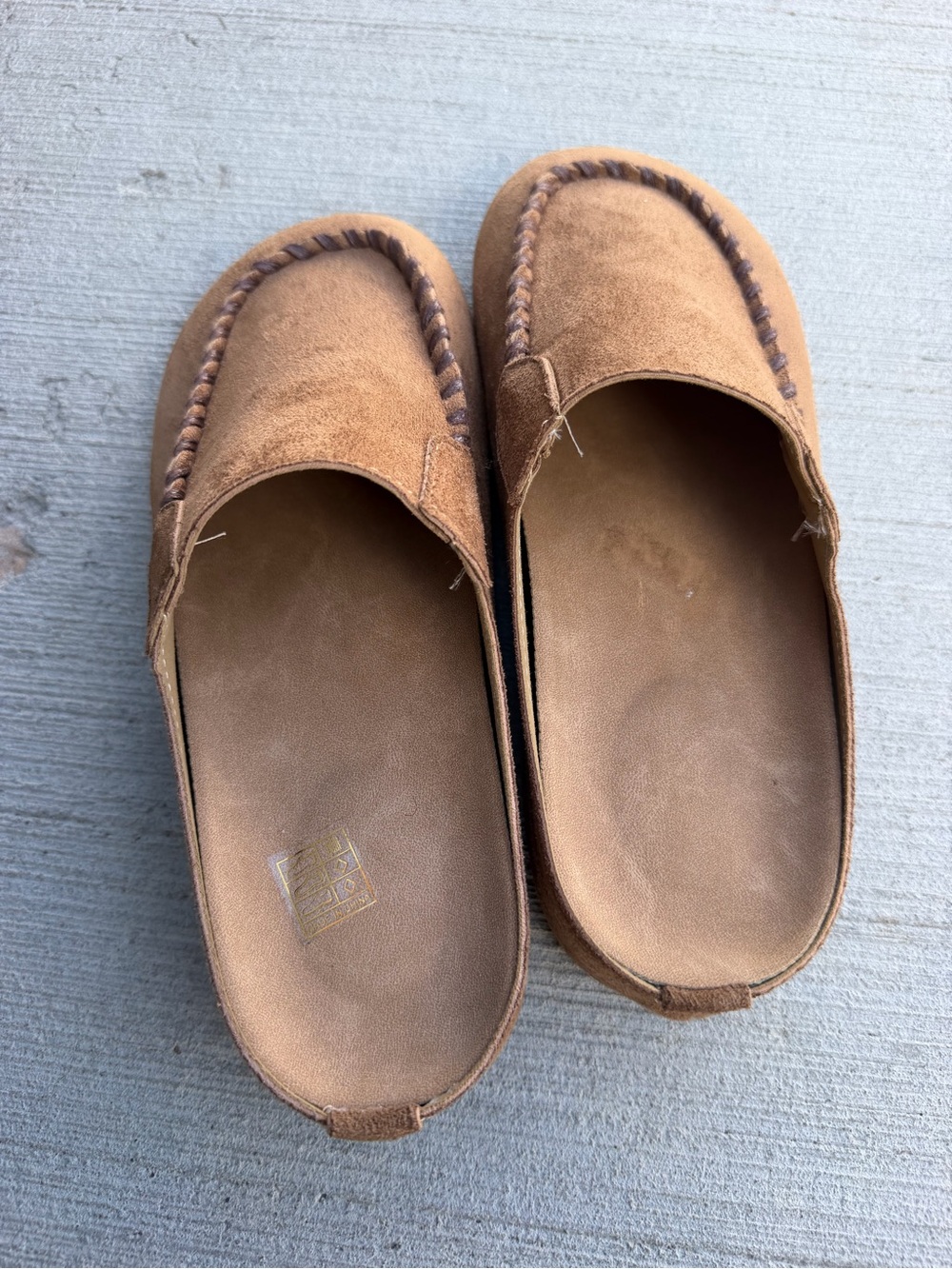 Womens Slip-On Suede Mule - Brown - Picture 2 of 4